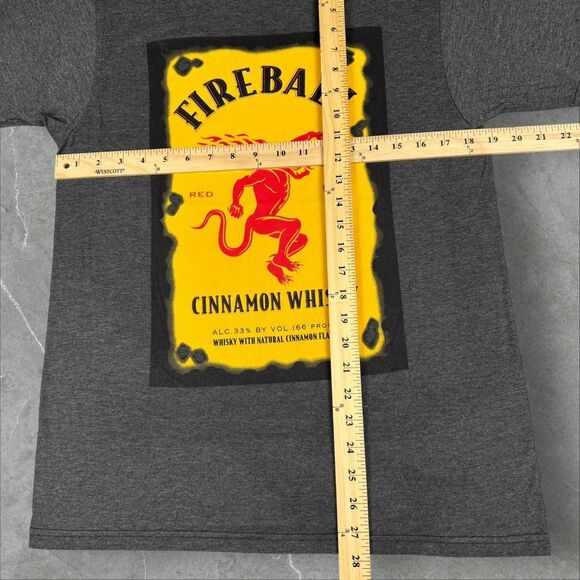 Ripple Junction x Fireball Cinnamon Whisky Demon Logo Tee Shirt Soft - Medium - Picture 3 of 6